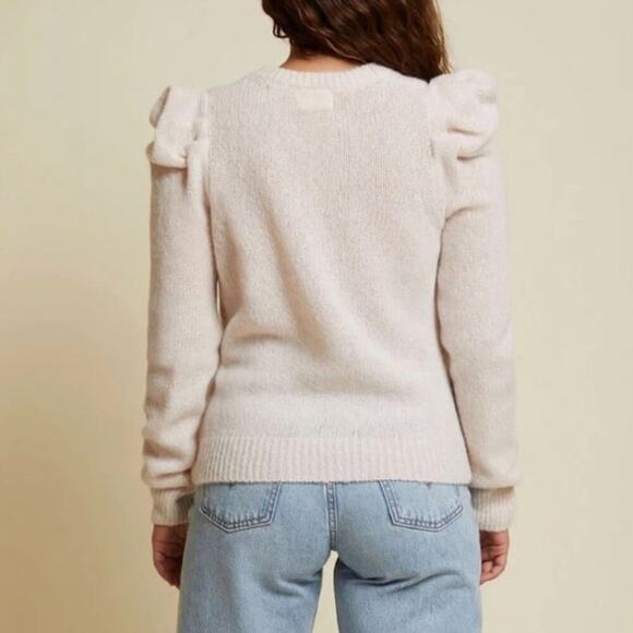 Nation LTD Lara Puff Sleeve Baby Alpaca Merino Wool Blend Sweater - Picture 2 of 8